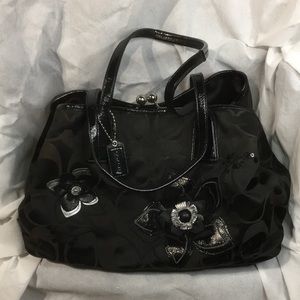 Coach black Kisslock Purse